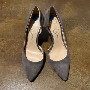 Jessica Simpson Gray Suede Heels
